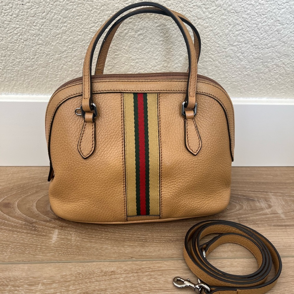 GUCCI Mini Web Dome Two Way Satchel COA - Picture 3 of 10